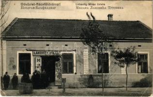 1918 Bácsföldvár, Backo Gradiste; Lakovity Milán üzlete / shop of Lakovity (EK)
