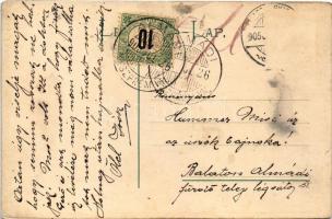 1905 Balassagyarmat, Kaszinókert, Scitovszky út, villa, Ipoly híd (demarkációs vonal), Fő utca, Váro...