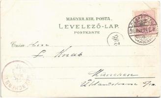 1898 (Vorläufer) Debrecen, Állami főreáliskola, Törvényszéki palota, izraelita imaház, zsinagóga, Pi...