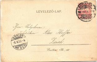 1900 Budapest XXII. Budafok, Anna utca, templom. Hornyánszky V., Weinwurm Antal műintézete, floral (...