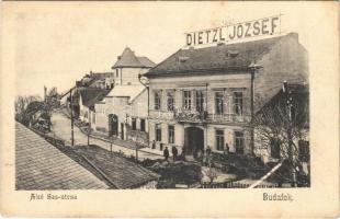 Budapest XXII. Budafok, Alsó Sas utca, Dietzl József cs. és kir. udvari szállító pincészetének üzlete