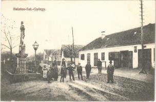 1913 Balatonszentgyörgy, utca, Kereszt szobor, üzlet