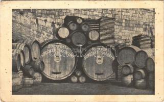 Budapest XXII. Budafoki Hordókereskedelmi Kft. reklám, boroshordók. Zrínyi utca 3.  (EK)