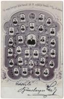1901-1902 Nagykanizsa, A Felső kereskedelmi iskola III. osztályú tanulóinak tablója. Studentika, photo (EB)