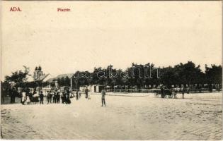 1914 Ada, Piactér, utca, zsinagóga. Király Béla kiadása / marketplace, street view, synagogue (EK)