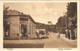 1935 Fonyód, hangya szövetkezet üzlete és saját kiadása, "Autó sebességgel mehet!" tábla