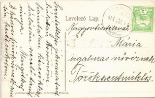 1914 Besenyszög, Szövetkezet üzlete és saját kiadása, utca, lovaskocsi (Rb)