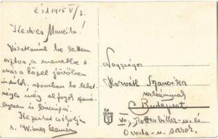 1915 Érd, vasútállomás, gőzmozdony, vonat