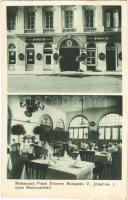 1932 Budapest V. Posch étterem, belső. József nádor tér 1. (zum Blumenstöckl). Rigler rt.