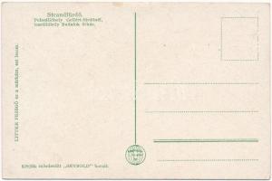 Budapest XXII. Budafok, Paul Péter "Kutyavilla" halászcsárdája, kert, terasz pincérekkel, ...