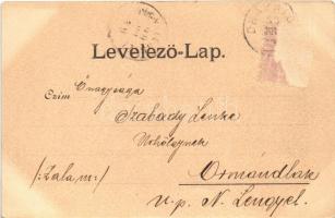 1899 (Vorläufer) Szentlőrinc, Baranyaszentlőrinc; Benkő villa, indóház, vasútállomás, kastély. Blanc...