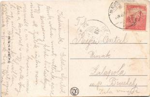 1918 Balatonszentgyörgy, falu részlet, utca (EB)