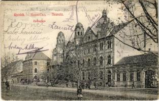1909 Újvidék, Neusatz, Novi Sad; Isr. Tempel / Izraelita templom, zsinagóga. Klein Vilmos kiadása / synagogue (felületi sérülés / surface damage)