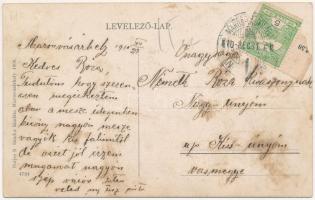 1910 Marosvásárhely, Targu Mures; Széchenyi tér, Szt. Ferenc rend temploma, Dohány és szivar nagytőz...