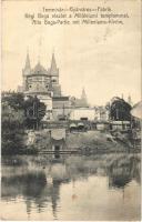 1916 Temesvár, Timisoara; Gyárváros, Régi Béga részlet, Milleniumi templom / Fabric, church, riverside