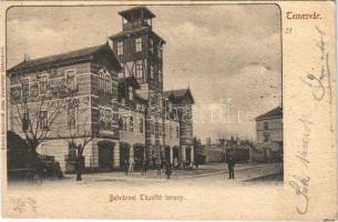 1900 Temesvár, Timisoara; Belvárosi tűzoltótorony. Králicsek Béla kiadása / firefighters tower (EK)