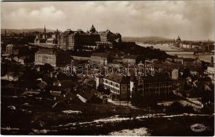 1930 Budapest I. Királyi vár hátulról a Tabán felől. Csiky Foto