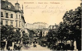 1913 Budapest I. Alagút utca, Királyi vár, konflisok (fl)