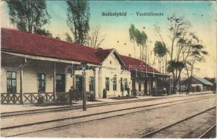 Székelyhíd, Sacueni; vasútállomás / railway station (EK)