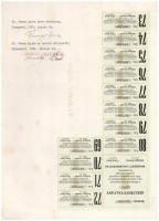 Mindszent 1927. "Mindszenti Takarékpénztár" névre szóló részvénye 10P-ről, szelvényekkel, ...