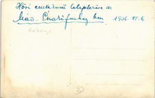 1936 Budapest X. Kőbánya, Hősi emlékmű leleplezése a MÁV (Magyar Királyi Államvasutak) Északi Járműj...