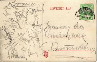 1912 Zólyom, Zvolen; Fő tér, Jeranek Sándor üzlete / main square, shops