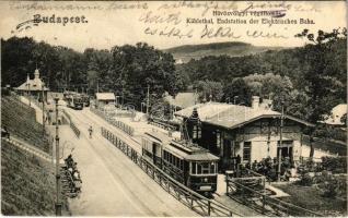 1908 Budapest II. Hűvösvölgyi villamos végállomás (EK)