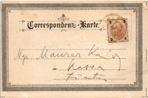 ~1899 (Vorläufer) Rabac, Rabaz, Porto Albona; Un Saluto, il Faro / port, lighthouse. Art Nouveau, fl...