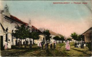 1913 Nagyhalmágy, Halmagiu; Fő utca. Scheer Ede kiadása / main street (EB)