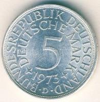 NSZK 1973D 5M Ag T:2/2+ kis ph.