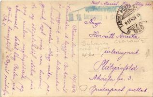 1917 Felrobbantott híd provizórikus javítása Csernyivciben / Zerstörte Brücke in Czernowitz / WWI Au...