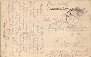 1918 Galgóc, Frasták, Hlohovec; Vág folyó és úszó vízi hajómalmok. Bródy Simon kiadása / Váh river a...