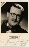1943 Ráday László Siemens-Polydor hanglemezeken énekel. Ráday László énekes és saját kezű aláírása. Gaby foto