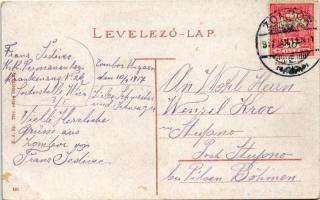 1917 Zombor, Sombor; Gromon utca, Schäffer Herman üzlete / street, shops