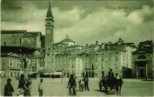 Piran, Pirano; Piazza Tartini e Duomo, Cartoleria / square, cathedral, Stationery shop