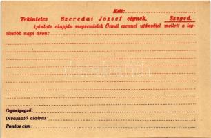 Szeredai József szegedi paprika export telep reklámlapja / Hungarian pepper export advertising card ...