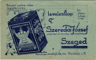 Szeredai József szegedi paprika export telep reklámlapja / Hungarian pepper export advertising card s: Fábián