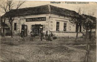 1918 Bélfenyér, Belfir; Fogyasztási és értékesítő szövetkezet üzlete / cooperative shop (EB)