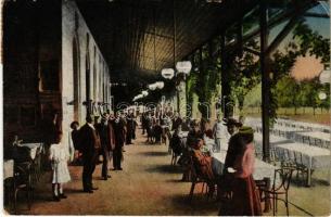 1921 Félixfürdő, Félikszfürdő, Baile Felix; fürdő vendéglő terasza / spa restaurants terrace (EK)
