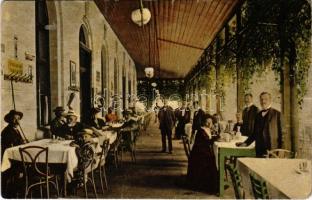 1911 Félixfürdő, Félikszfürdő, Baile Felix; fürdő vendéglő terasza / spa restaurants terrace (EK)