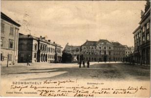 1902 Szombathely, Széchenyi tér, Megyeháza. Knebel Ferenc kiadása