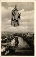 1944 Nagyvárad, Oradea; Szent László városa, Körös híd, zsinagóga, üzletek / Ladislaus I of Hungary, Cris riverside, bridge, synagogue, shops