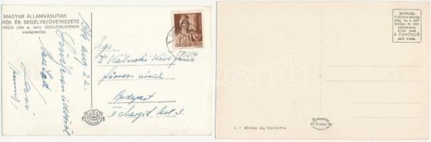 Mátra, Magyar Államvasútiak Takarék és Segélyszövetkezet (MÁV) üdülőtelepe, belsők - 10 db régi képe...