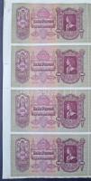 1930. 100P 8db-os vágatlan MINTA ÍV, "1943. III. 17." dátummal, látható illesztőkerettel. ...