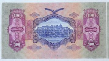 1930. 100P 8db-os vágatlan MINTA ÍV, "1943. III. 17." dátummal, látható illesztőkerettel. ...