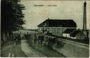1916 Újverbász, Verbász, Novi Vrbas; felső zsilip a Ferenc-csatornán. Reich és Friedmann kiadása / canal, flood gate, sluice