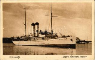 Constanta, Vaporul Imparatul Traian / Romanian steamship. Socec & Co.