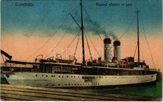 Constanta, Vaporul Dacia in port / Romanian steamship (fl)