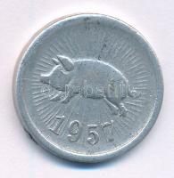 1957. "BUÉK" Al zseton Kossuth-címerrel (22mm) T:2 ph