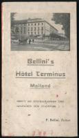 cca 1900 Mailand Bellini Hotel képes bemutató füzete. 86 p + térkép